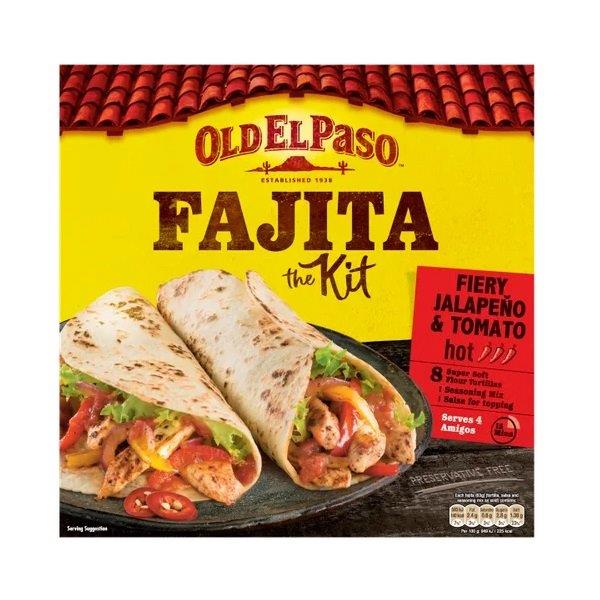 Old El Paso Hot & Spicy Fajita Kit 500g (HS)