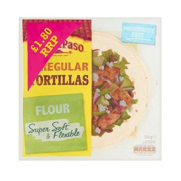 Old El Paso Flour Tortillas PM £1.80 326g