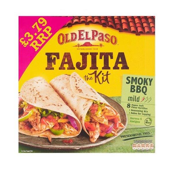 Old El Paso BBQ Fajita Kit PM £3.79 500g