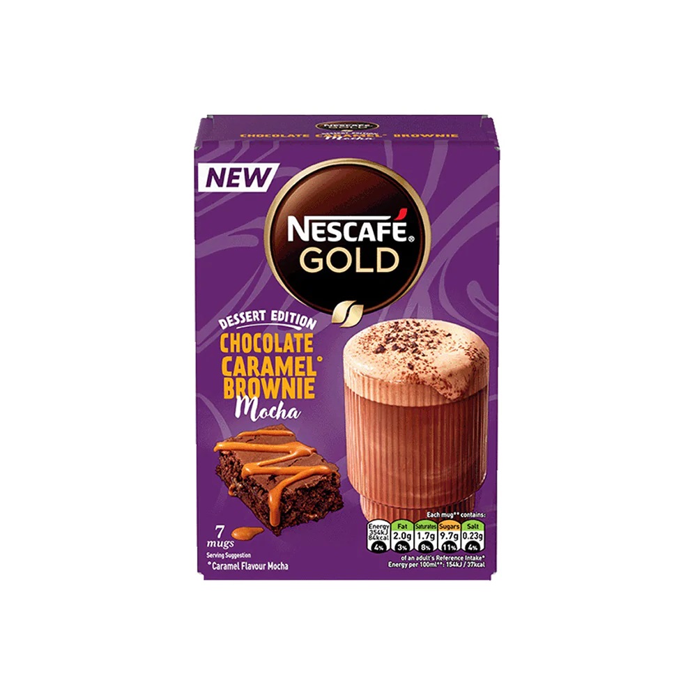 Nescafe Gold Choco Caramel Brownie Mocha Sachets 7s ( 7 x 21.4g) 149.8g NEW