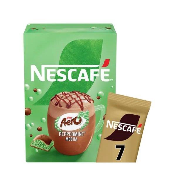Nescafe Sachets Peppermint Aero Mocha 7s (7 x 19g) 133g NEW