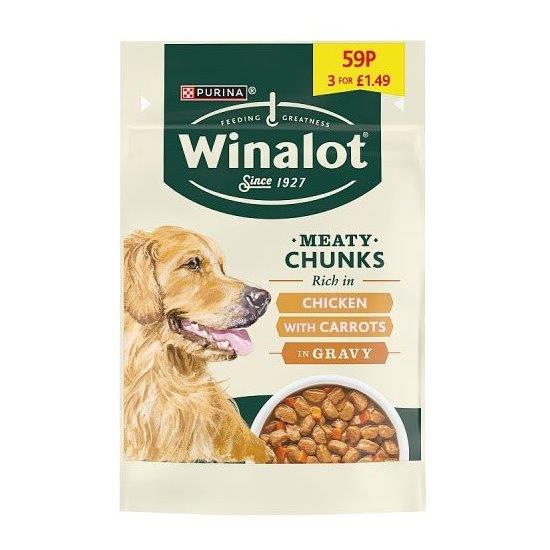 Winalot Chunks In Gravy PM 3 For £1.49 100g