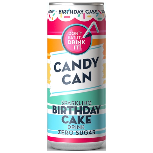 Candy Can Sparkling Birthday Cake Zero Sugar Can 330ml