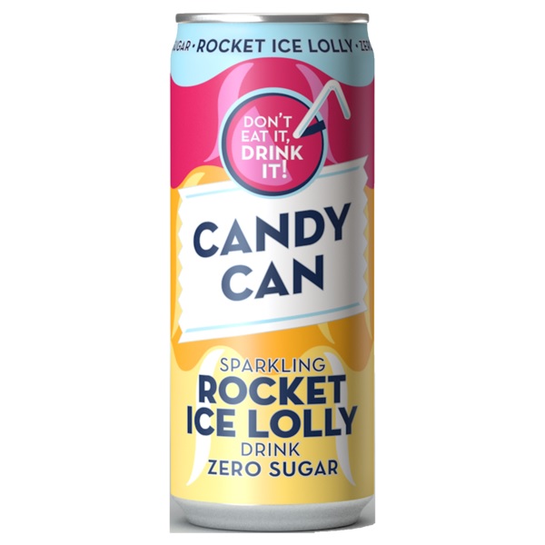 Candy Can Sparkling Birthday Rocket Ice Lolly Sugar Can 330ml