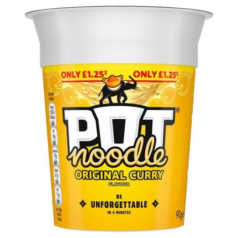 Pot Noodle Cup Original Curry PM £1.25 90g