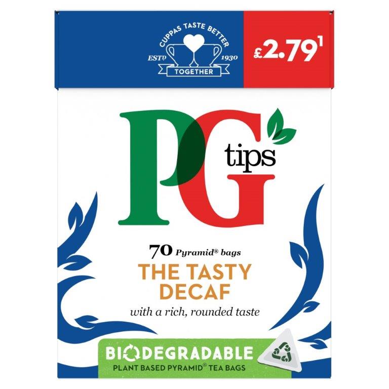 PG Tips The Tasty Decaf Tea Bags £ 2.79 70s 203g