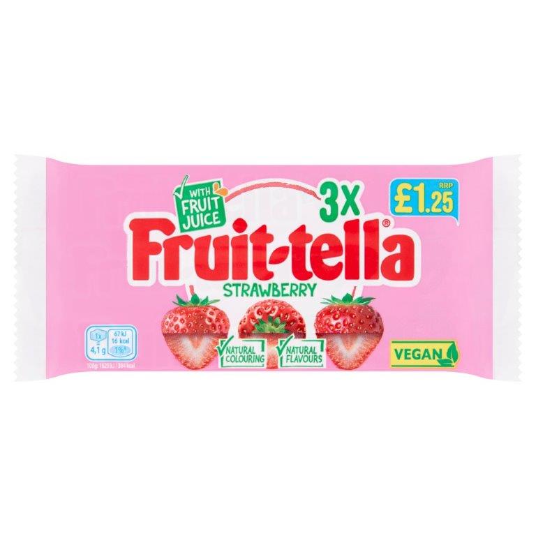 Fruittella Stick 3pk Strawberry PM £1.25 41g