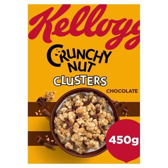 Kelloggs Crunchy Nut Clusters Chocolate 450g