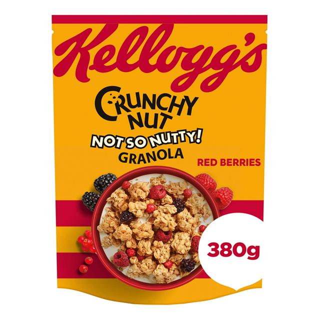 Kellogg's Crunchy Nut Bag Granola Extra Red Fruit 380g NEW