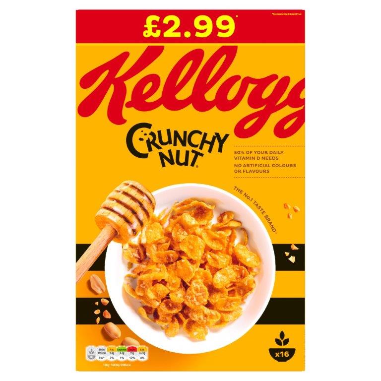 Kellogg's Crunchy Nut PM £3.29 500g