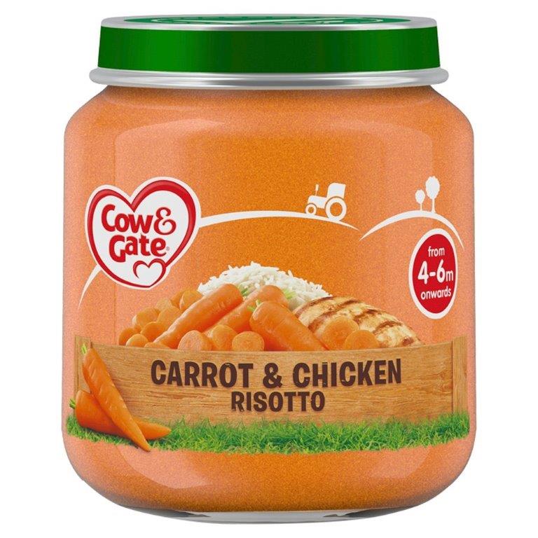 Cow & Gate (4 - 6 Months) Carrot & Chicken Risotto Jar 125g