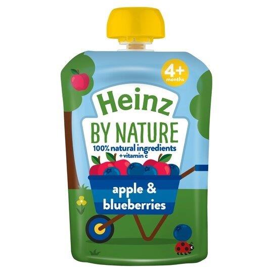 Heinz Pouch 4m+ Apple & Blueberry 100g