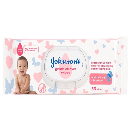 Johnson's Baby Gentle All Over Wipes 56's