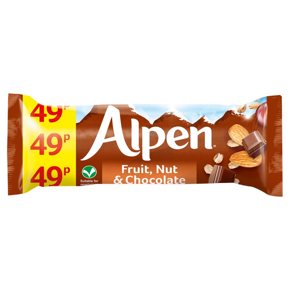 Alpen Bar Std Fruit & Nut Choc 29g PM 49p