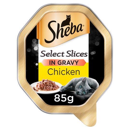 Sheba Select Slices Cat Trays With Chicken In Gravy 85g (Kosher)
