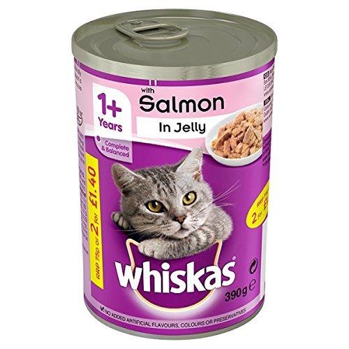 Whiskas 1+ Cat Tin With Salmon In Jelly 390g