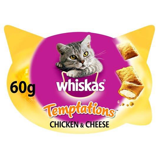 Whiskas Cat Treat Temptations With Chicken & Cheese 60g