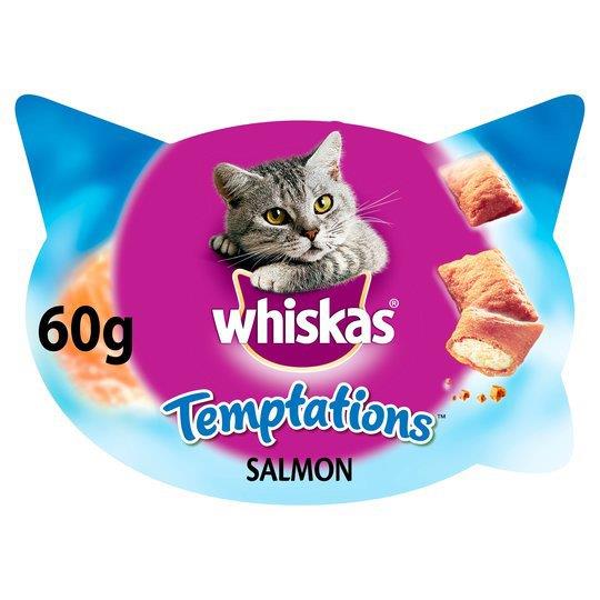 Whiskas Cat Treat Temptations With Salmon 60g