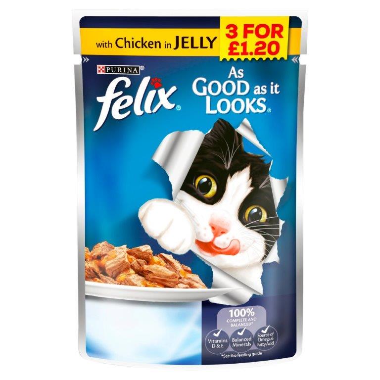 Felix AGAIL Chicken Pouch100g PM 3 For £1.20