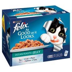 Felix AGAIL Pouch Ocean Feasts In Jelly 12pk (12 x 100g)