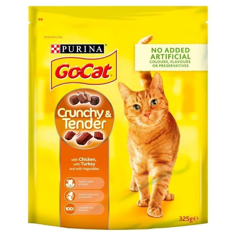 Go-Cat Cnchy&Tndr Chkn&Trky&Veg 325g