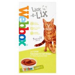 Webbox Cat Lick e Lix Cream Liver Sausage & Cat Grass 5s (5 x 15g)