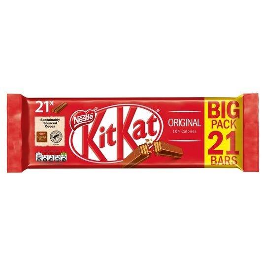 KitKat 2 Finger Milk 21 Pack (21 x 20.7g)