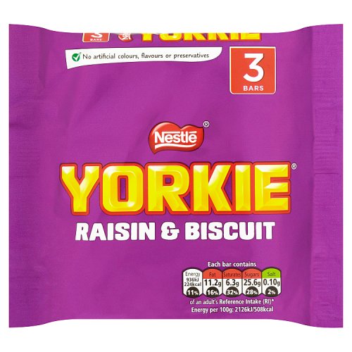 Yorkie 3pk Raisin & Biscuit (3 x 44g)
