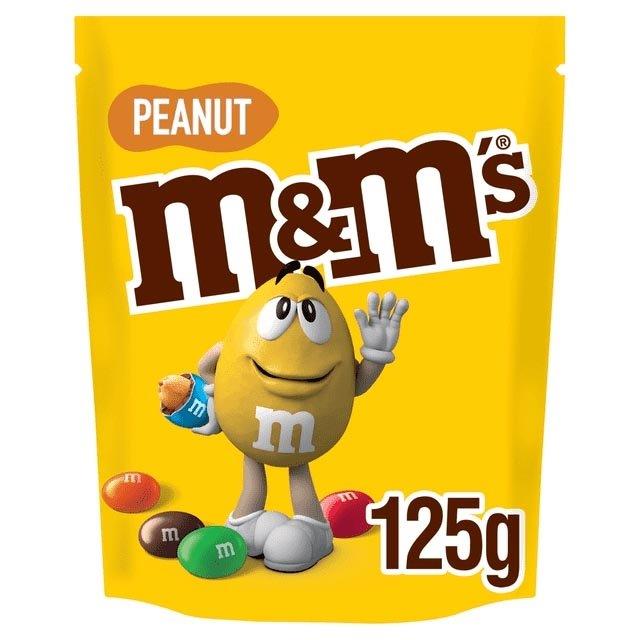 M&Ms Large Pouch Peanut 125g