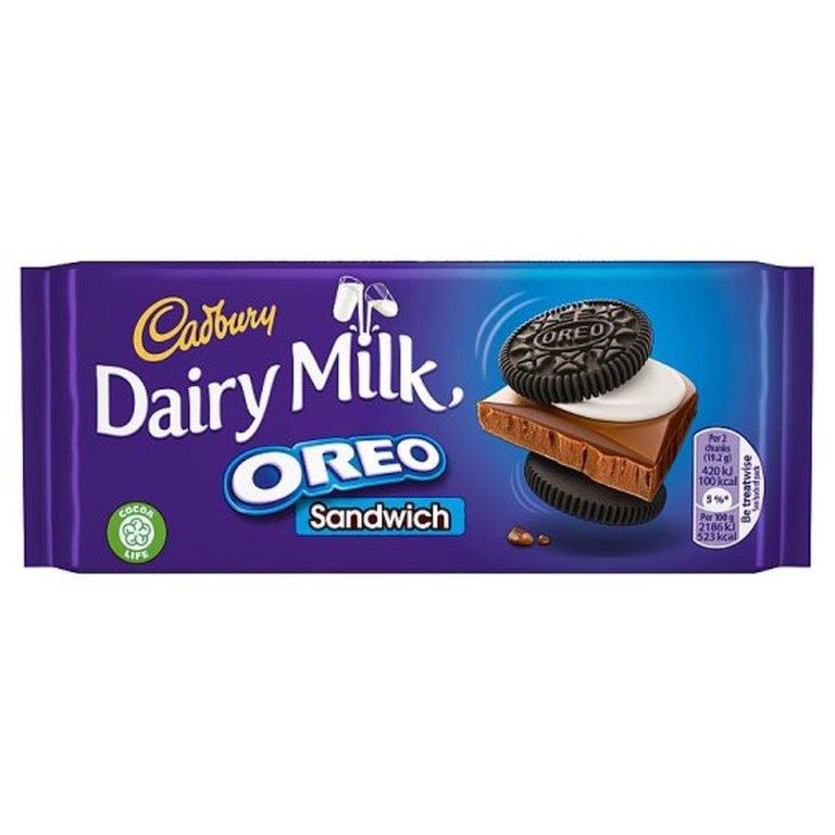 Cadbury Dairy Milk Oreo Sandwich Block 96g