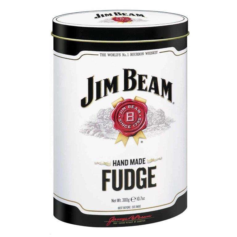 Jim Beam Whiskey Fudge Tin 300g (Contains Alcohol)