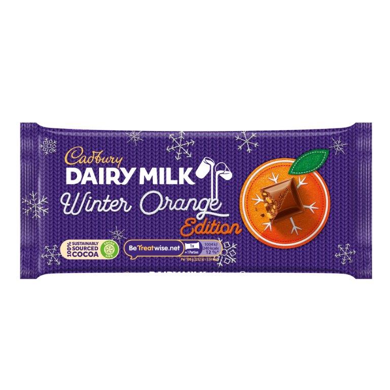 Cadbury Dairy Milk Winter Block Orange 95g