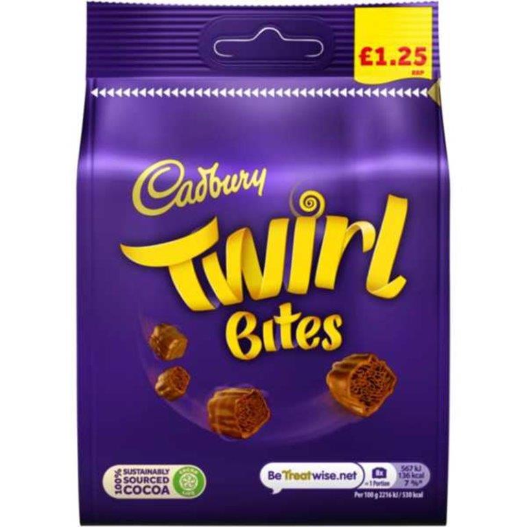 Cadbury Twirl Bites Bag 95g PM £1.25