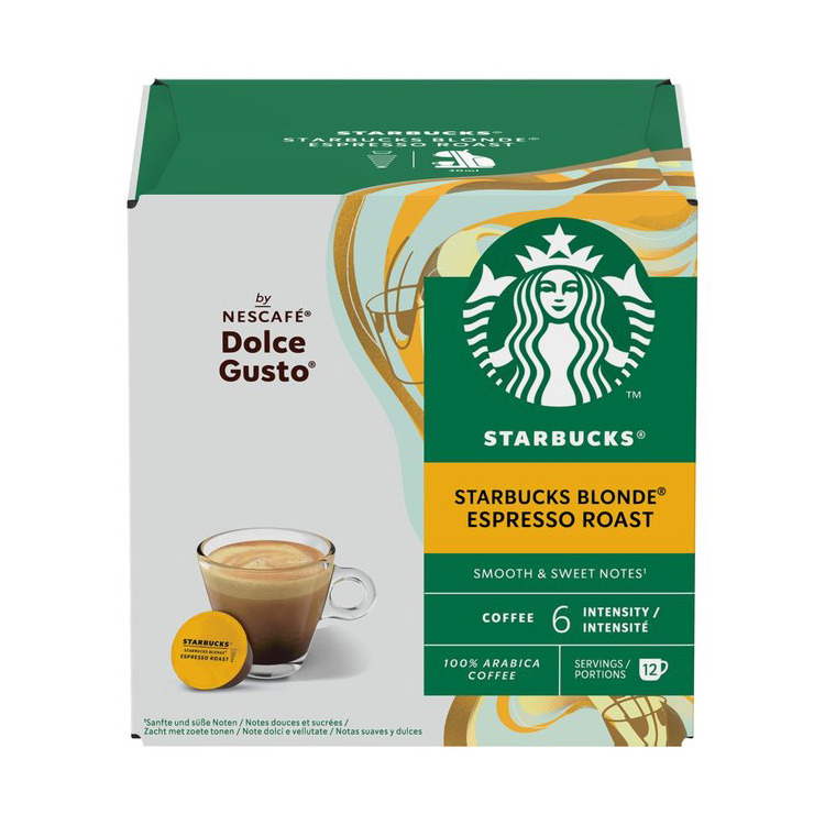 Starbucks Dolce Gusto Blonde Espresso Roast 12s 66g