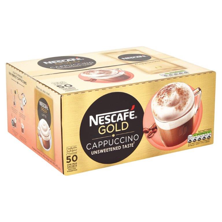 Nescafe Gold Cappuccino Unsweetened Sachets 50's (50 x 14.2g)