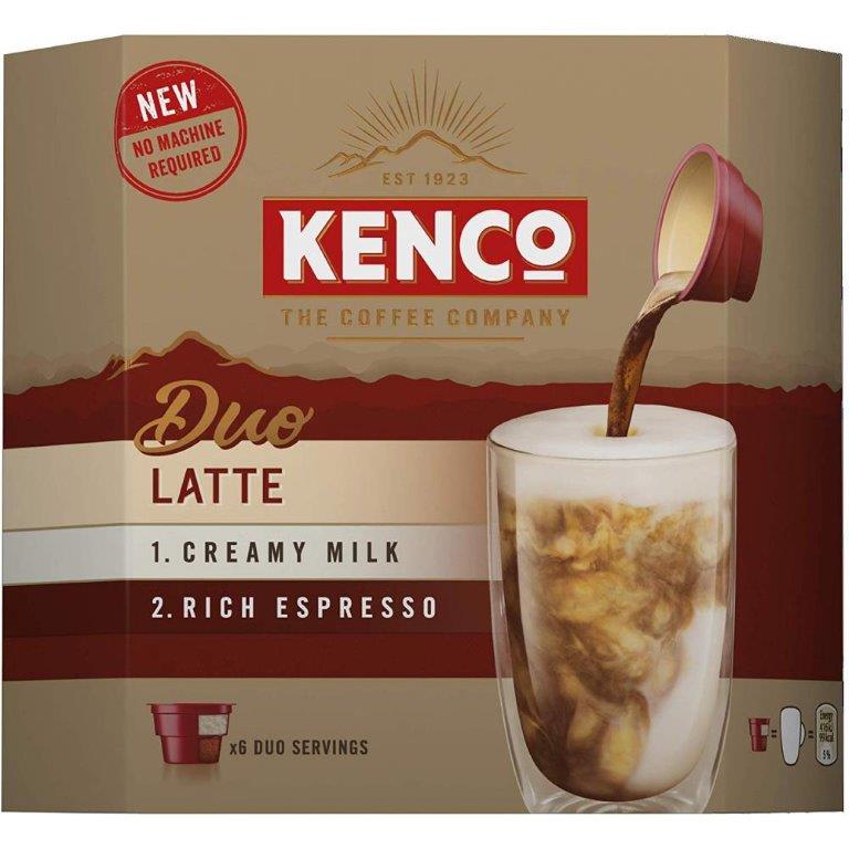 Kenco Duo Latte Instant Coffee (6 x 24g) PM £3.49
