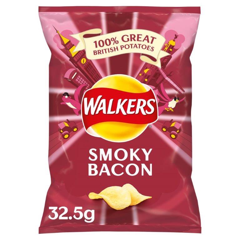 Walkers Crisps Smoky Bacon 32.5g