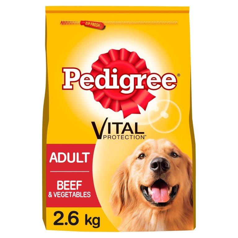 Pedigree Dog Complete Dry With Beef And Vegetable 2.6kg
