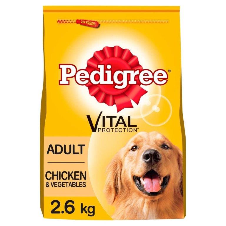 Pedigree Dog Complete Dry With Chicken And Vegetables 2.6kg