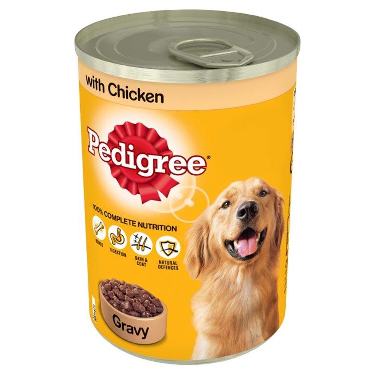 Pedigree Dog Tin With Chicken In Gravy 400g
