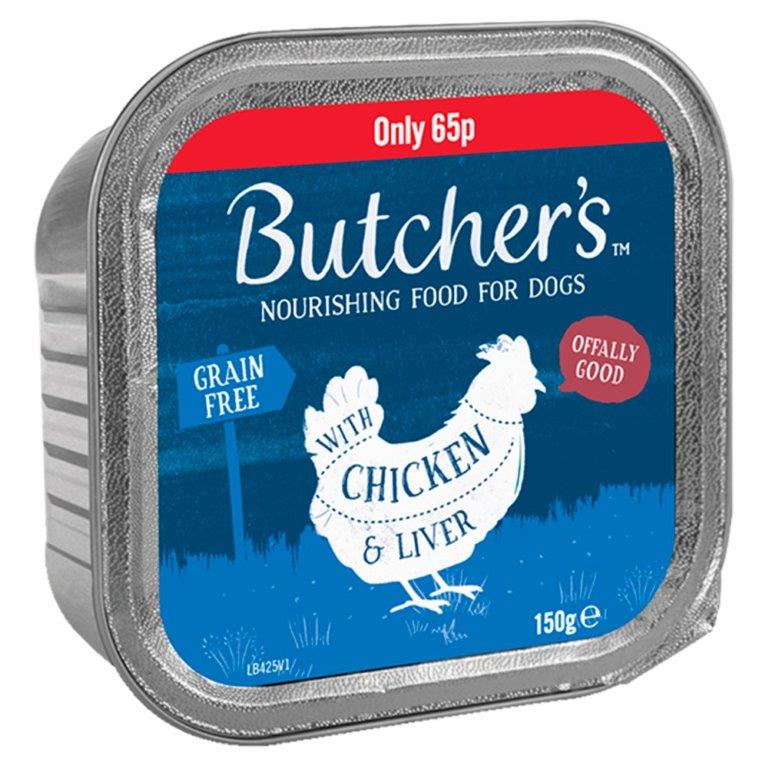Butchers Chicken & Liver Tray 150g PM 65p