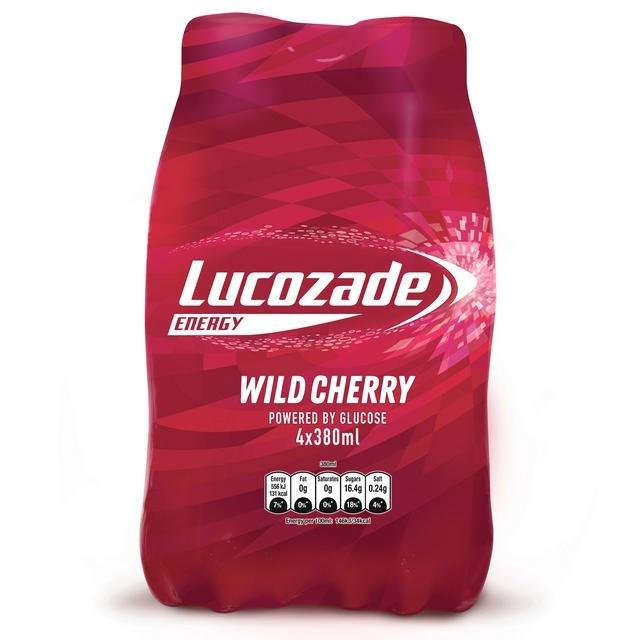 Lucozade 4pk Cherry (4 x 380ml) (HS)
