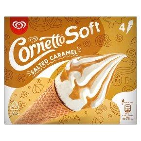 Cornetto Soft Salted Caramel 4pk (4 x 140ml)