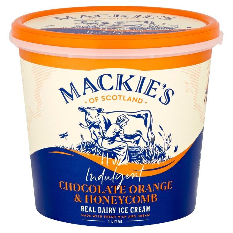 Mackies Indulgent Chocolate Orange & Honeycomb 1L