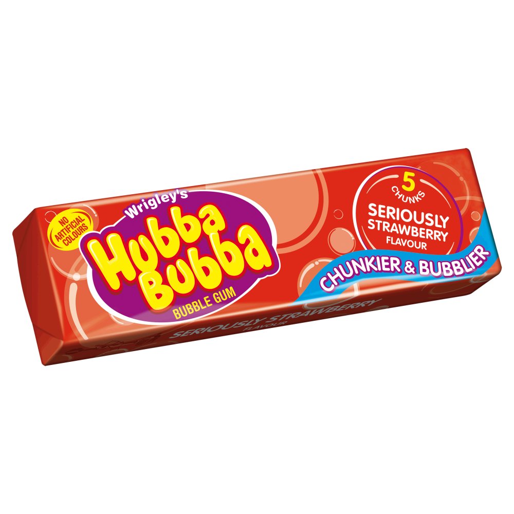 Hubba Bubba Seriously Strawberry Soft Bubble Gum 7g