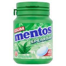 Mentos Gum 40pc Bottle Spearmint 56g^