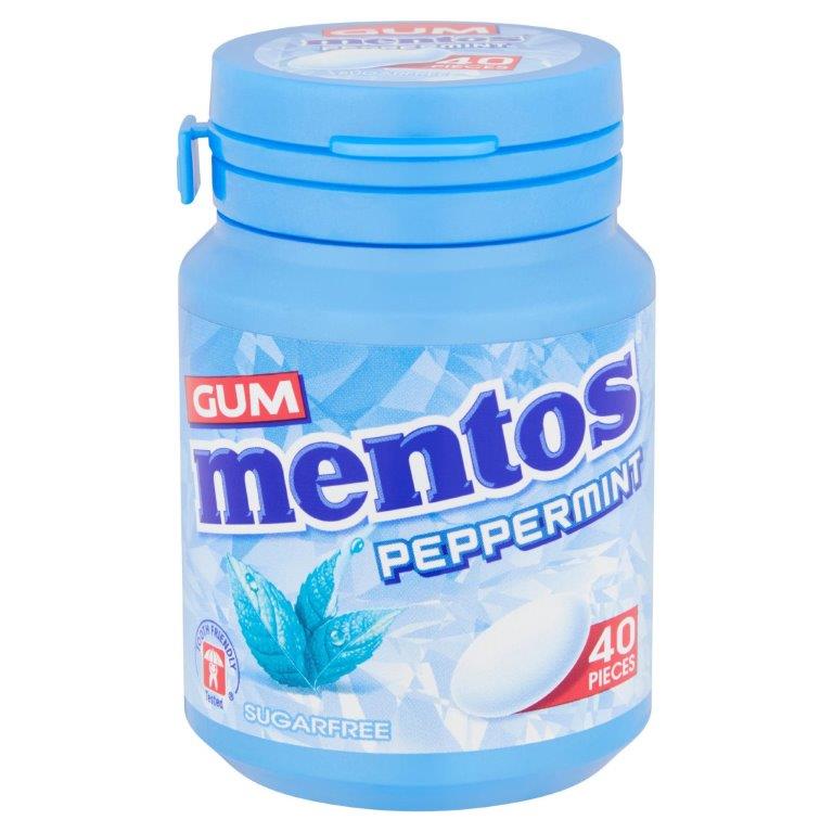 Mentos Gum 40pc Bottle Peppermint 56g^