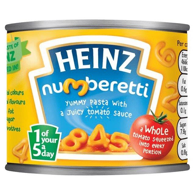 Heinz Pasta Shapes Numberetti 200g