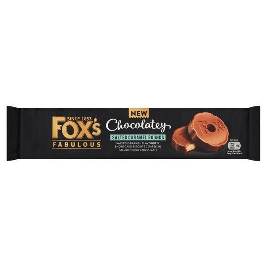 Foxs Chocolatey Rounds Salted Caramel 130g