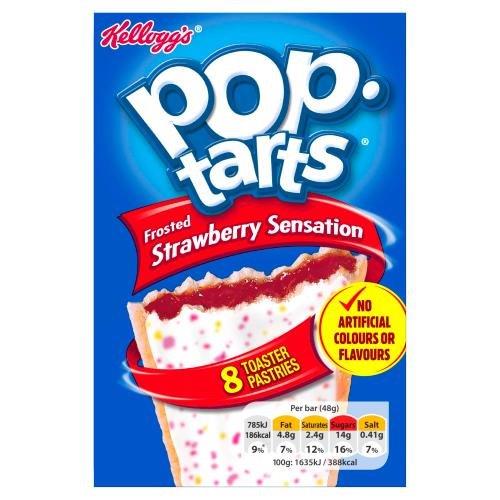 Kelloggs Pop-Tarts Strawberry Sensation 8pk (8 x 48g)